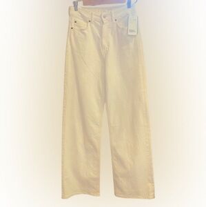H&M Wide leg, high waist, wide leg white jeans